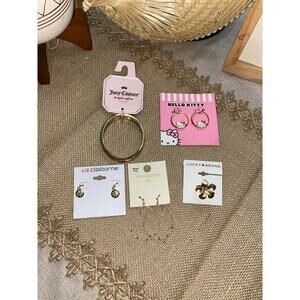 NWT 5 Piece Mixed Name Brand Jewelry Lot Ring Earrings Bracelets